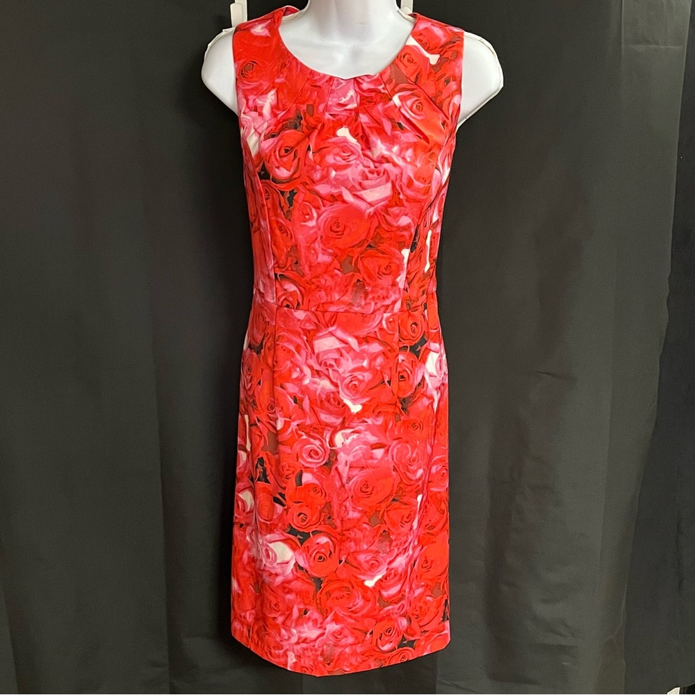 Est.1962 ladies, pink floral fit & flare dress, size 8